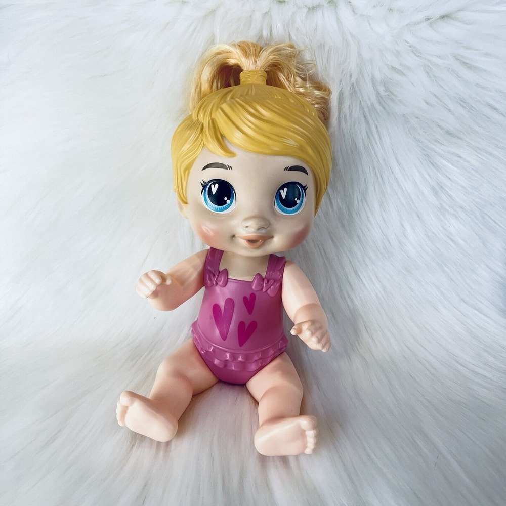Baby Alive Doll Shampoo‎ Snuggle Harper Hugs Blonde Hair 11" Bath Time Play Toy